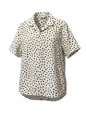 ASOS DESIGN Dalmatian Print Button Down Shirt 2XL